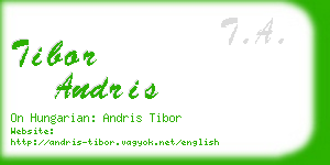 tibor andris business card